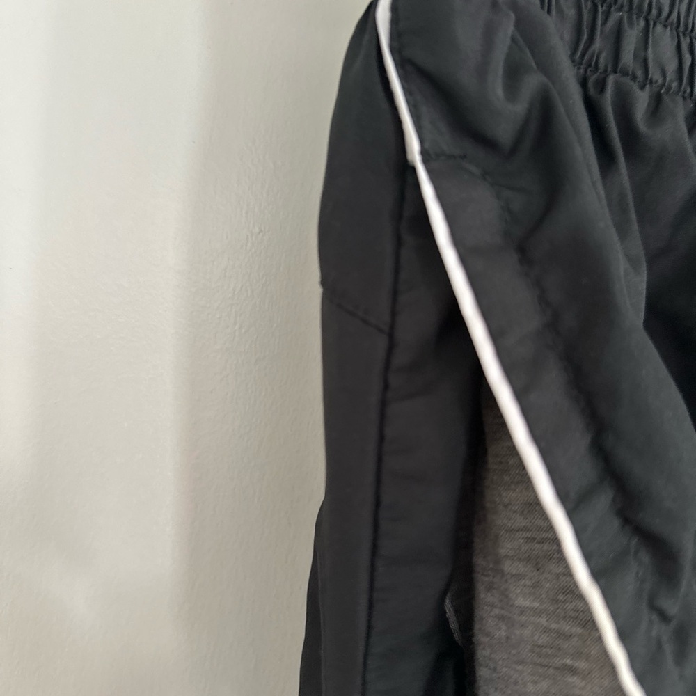 VTG Y2K Starter Pull On Track Pants Mens SzL Black Baggy Lined Swishy Wide Leg. - Picture 7 of 13